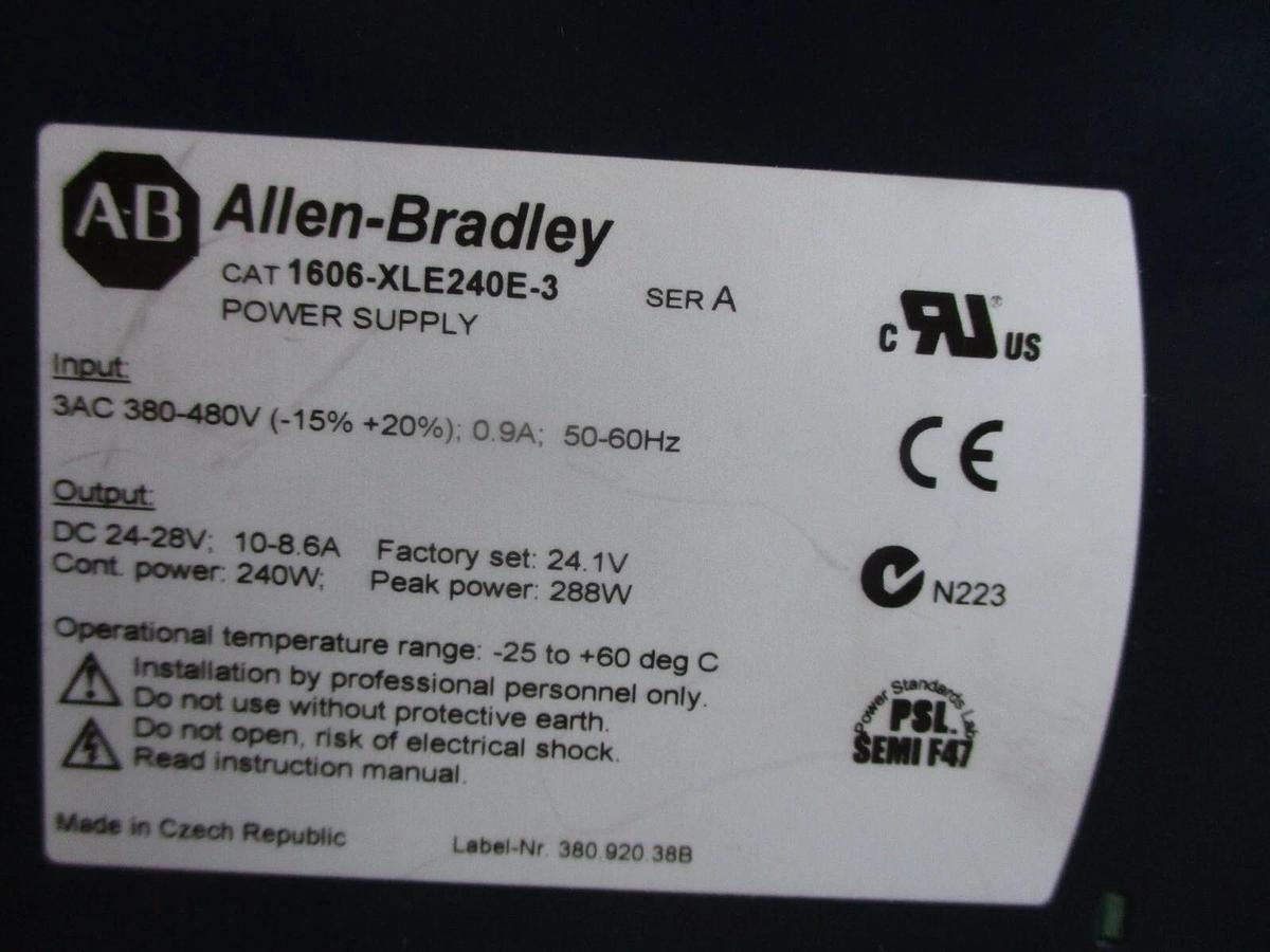 Used ALLEN-BRADLEY 1606-X POWER SUPPLY, #613300J USED