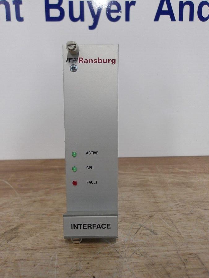 Used ITW RANSBURG DYNAFLOW 77377-22 INTERFACE MODULE, #3201148G NEW