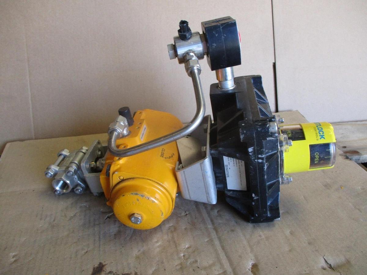 Used FLOW-TEK STAINLESS 1/2" CONTROL VALVE W/ ACTUATOR, #671056J NEW
