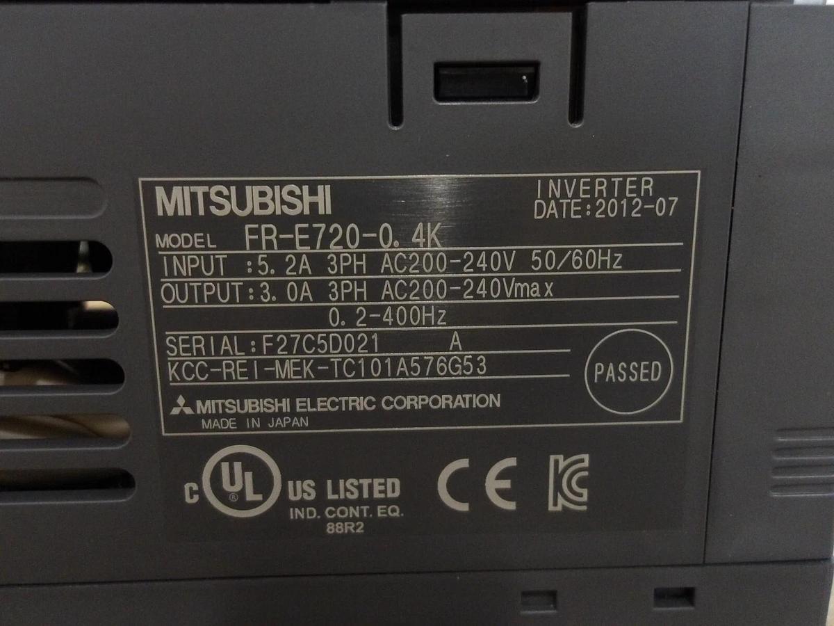 MITSUBISHI FREQROL E700 COMPACT SIZE INVERTER FR-E720-0.4K, #430322G NIB