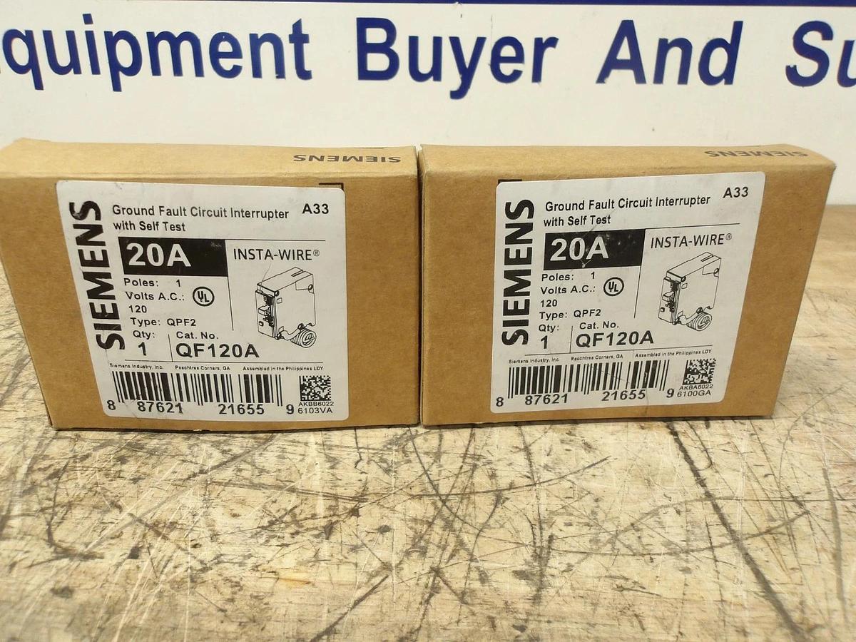 SIEMENS 20 AMP INSTA-WIRE BREAKER 120/240 V (LOT OF 2) #713930G NIB