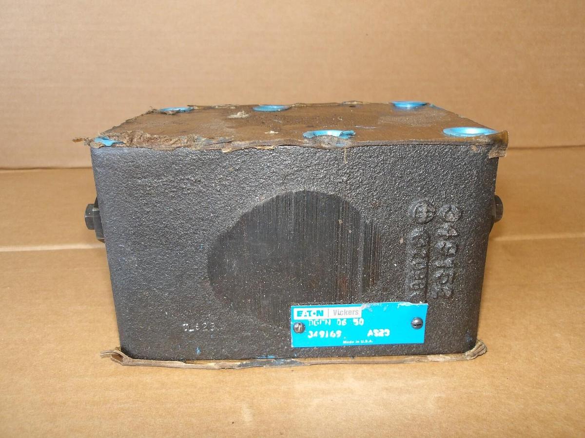 Used EATON VICKERS DGFN-06-50 HYDRAULIC BLOCK, #104951G NEW
