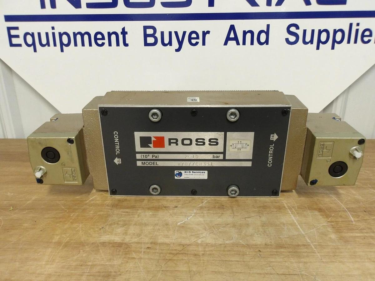 Used ROSS W707708331 PNEUMATIC SOLENOID VALVE, #371135G REMANUFACTURED