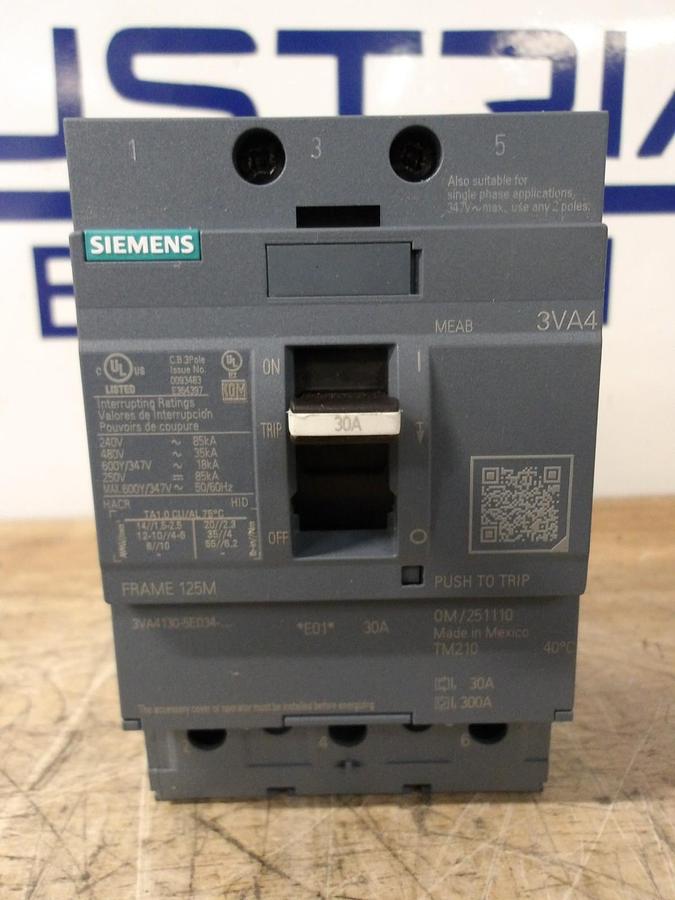 Used SIEMENS 30 AMP BREAKER 240-480 V, #77108G NEW