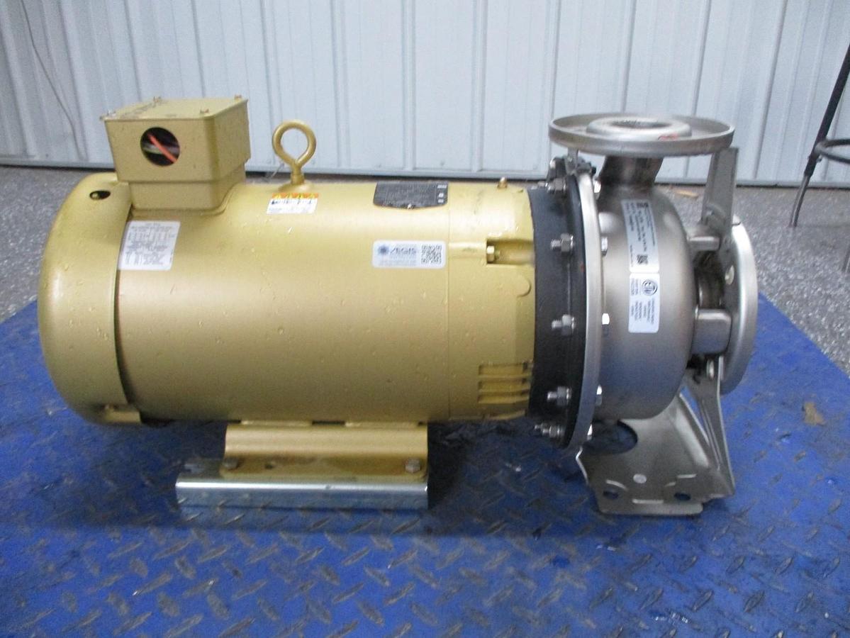 Used EBARA 2" X 2-1/2" STAINLESS 15 HP PUMP, #612955J NEW