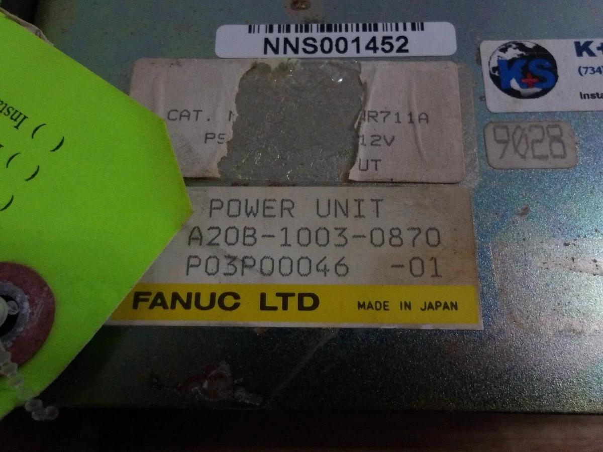 Used GE FANUC A20B-1003-087D POWER SUPPLY, #27320G REMANUFACTURED