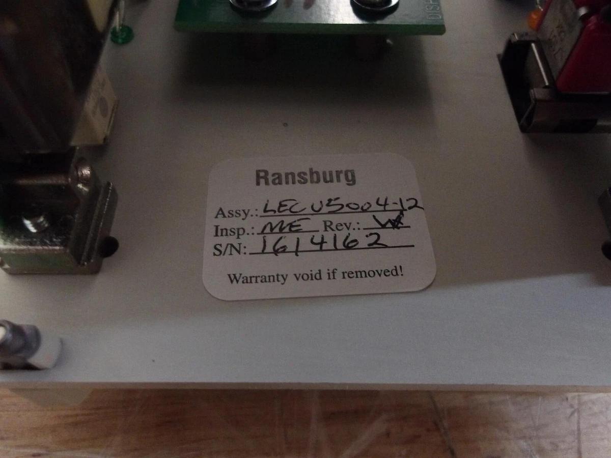 RANSBURY MICROPAK V1000 CONTROLLER LECU5004-12, #4161208G NIB