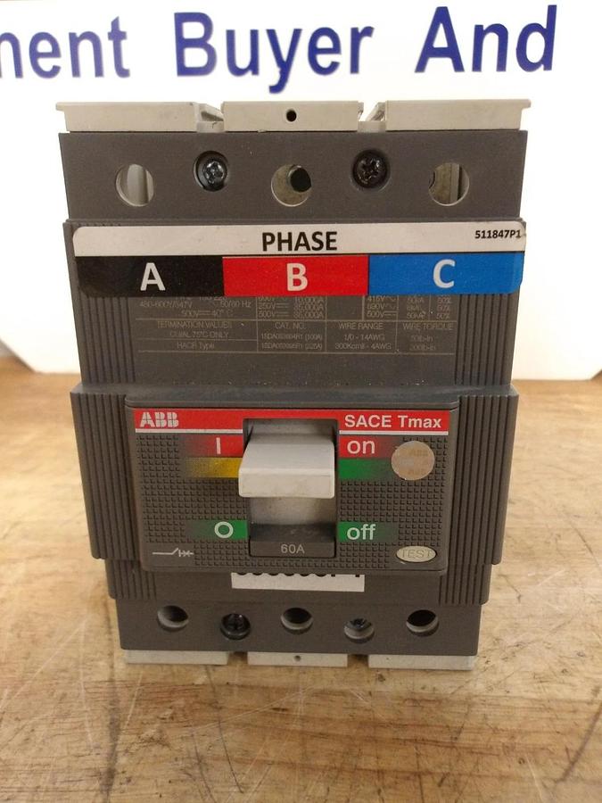 ABB SACE T3S225 60 AMP SWITCH, #641210G NIB