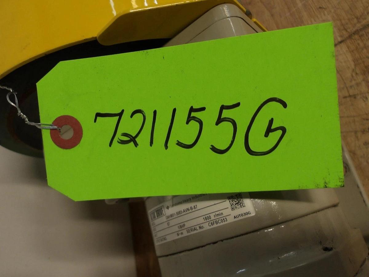 Used SUMITOMO ALTAK TC-FV/FB DRIVE UNIT, 1/8 HP, RATIO 87:1, #721155G USED