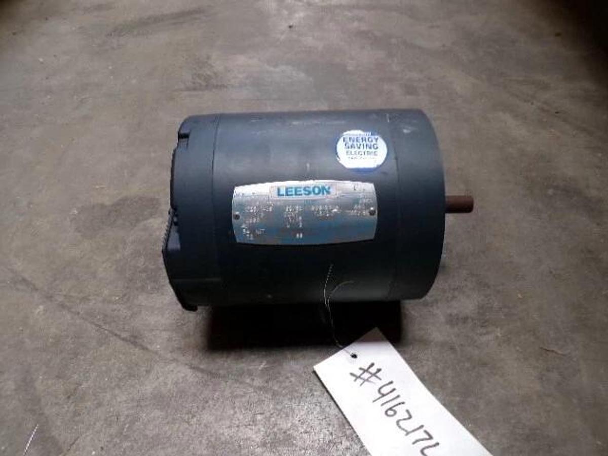 Used LEESON 1/3 HP MOTOR, FR C56C, 1725 RPM, 208/230-460, #416217L NEW