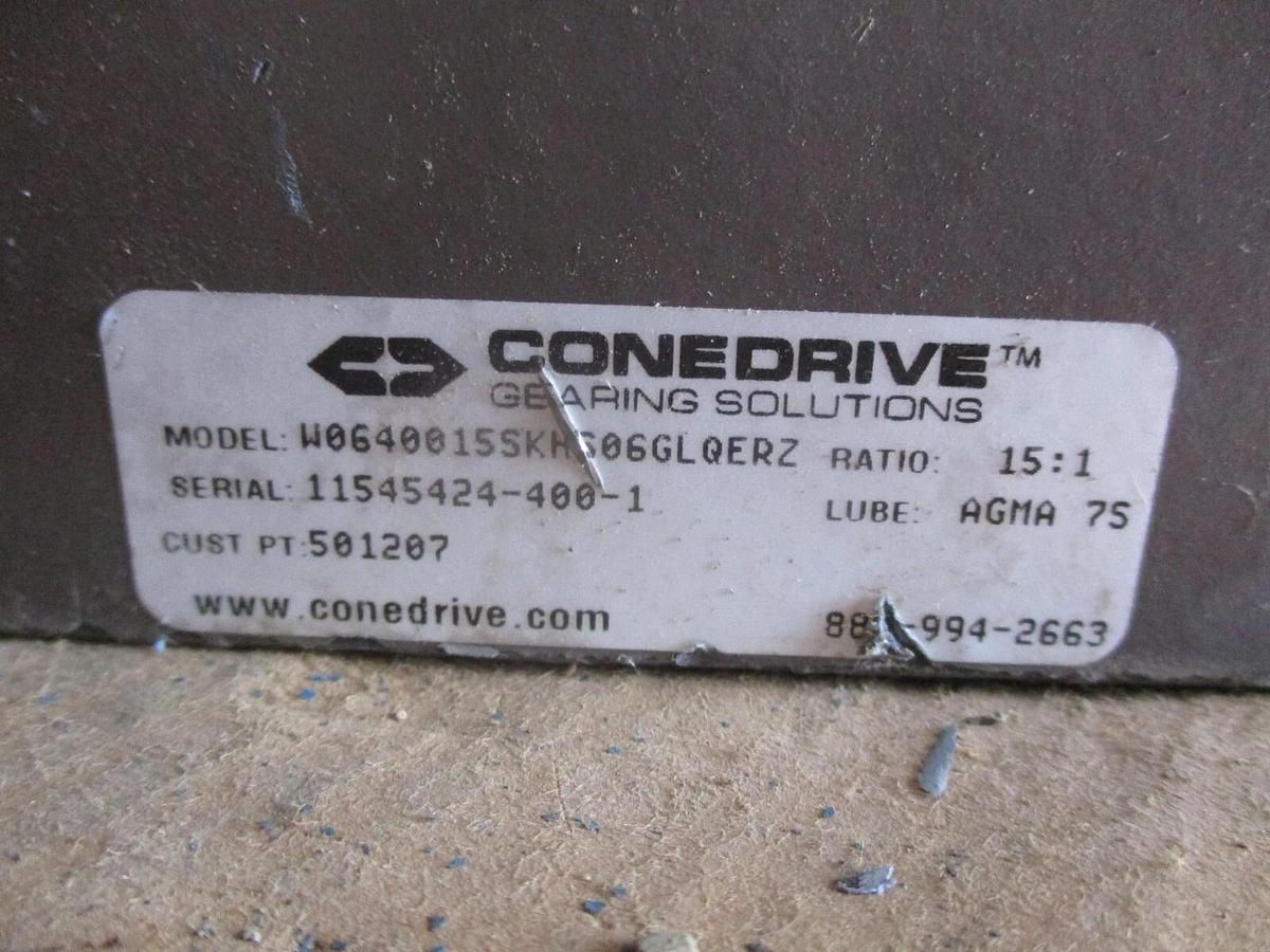 Used CONEDRIVE W06 GEAR REDUCER, #6121044J NEW