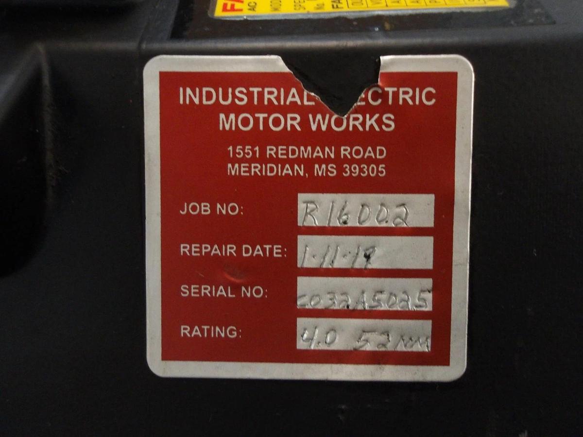 Used FANUC A06B-0247-B605 AC SERVO MOTOR, 3000 RPM, #6171138G REMANUFACTURED
