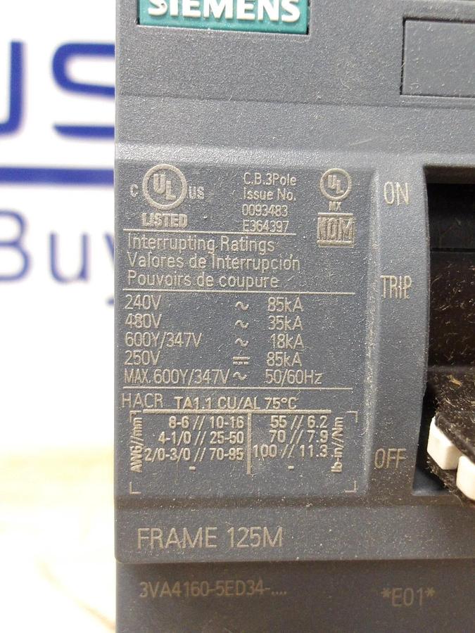 SIEMENS 60 AMP BREAKER 480-600 V, #714141G NIB