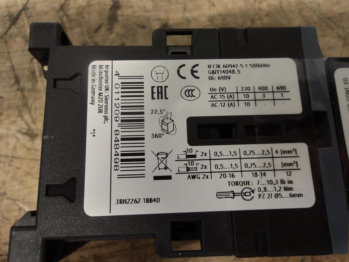 SIEMENS 6 AMP CONTACT RELAY 230 V (LOT OF 5) #77935G NIB