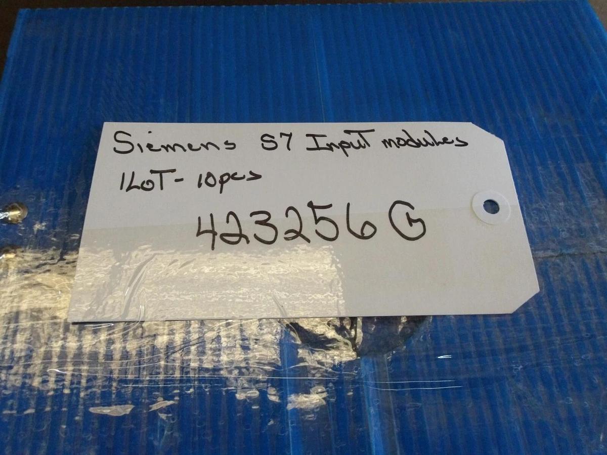 Used SIEMENS 6ES7 SIMATIC S7 INPUT MODEUL (LOT OF 10), #423256G USED