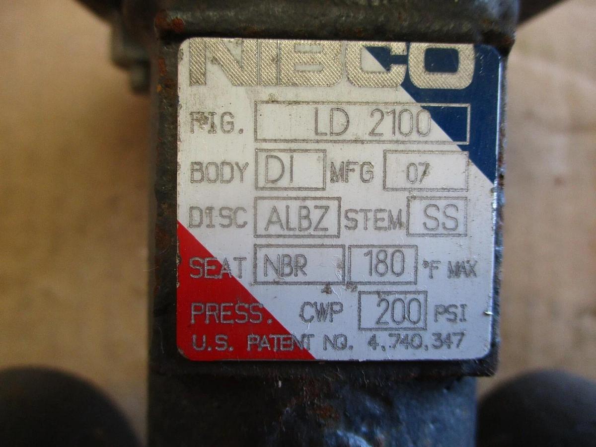 Used NIBCO 6" BUTTERFLY VALVE (NO HANDLE) #4221230J NEW