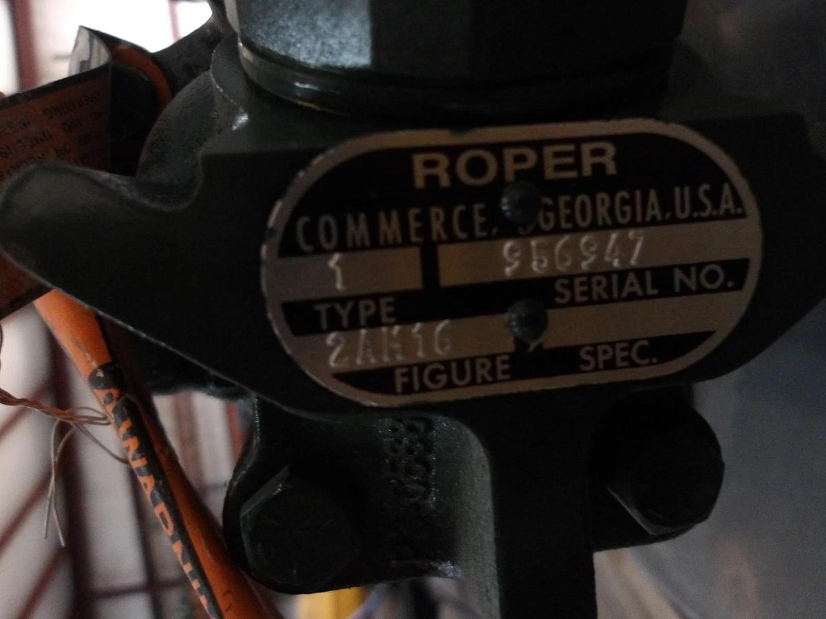Used ROPER 1-1/2" PUMP W/ 5 HP MOTOR, #1111310GJW NEW