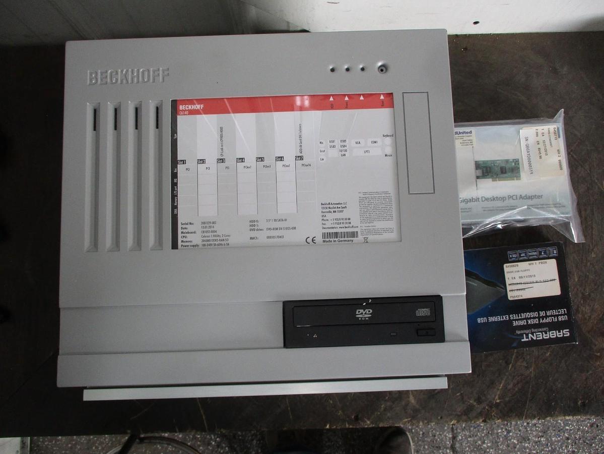 BECKOFF C6140 CONTROL CABINET INDUSTRIAL COMPUTER, 100-240 VAC, #35902J NIB