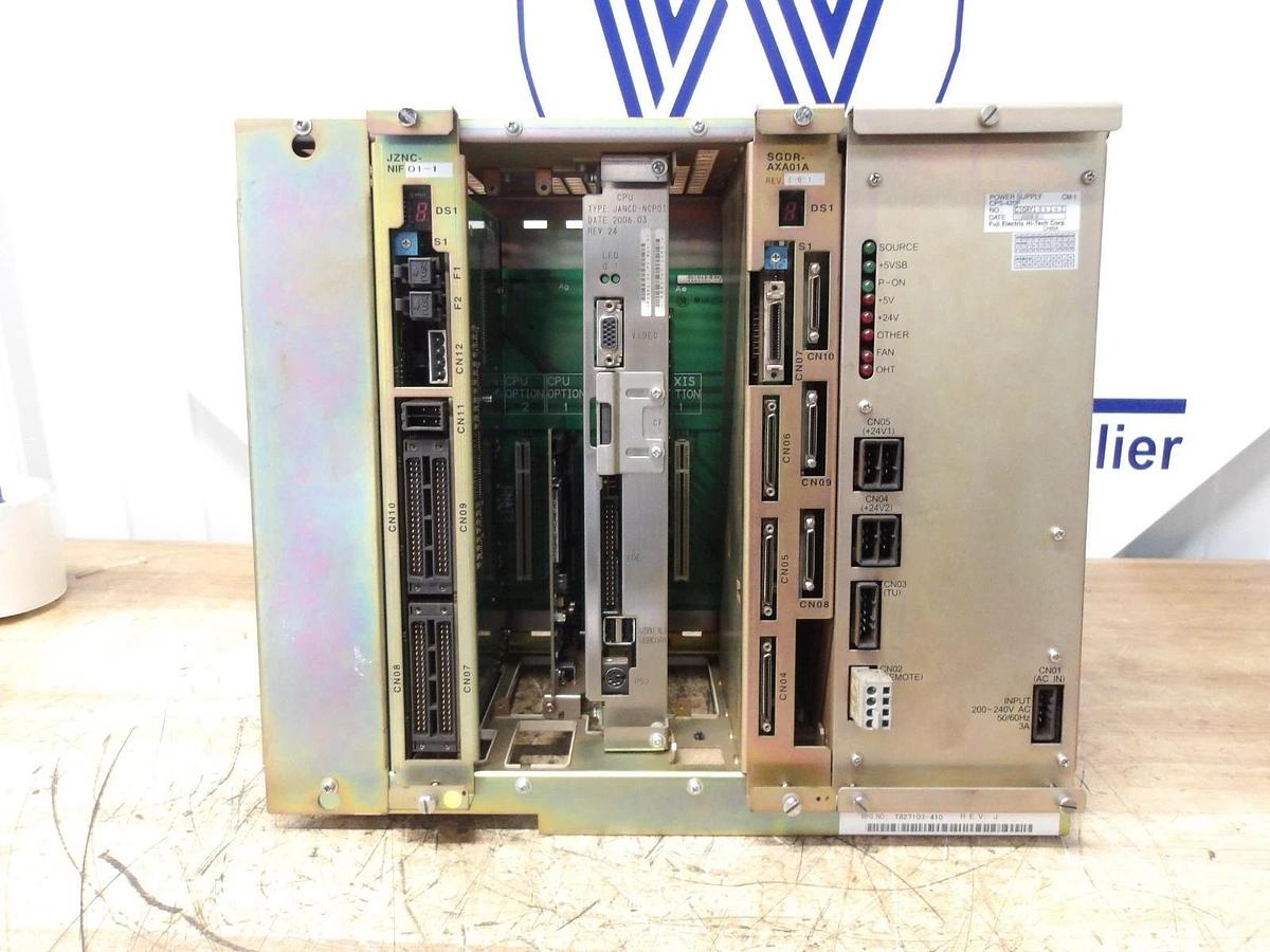 Used YASKAWA NX100 ROBOT RACK W/ 4 CARDS, CPS-420F, #1219156G USED