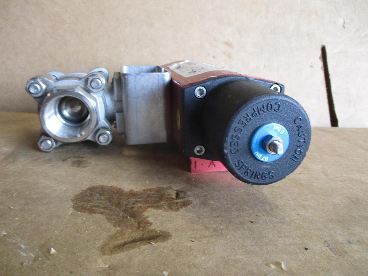 Used NAF 1" STAINLESS BALL VALVE W/ ACTUATOR, #9111130J NEW