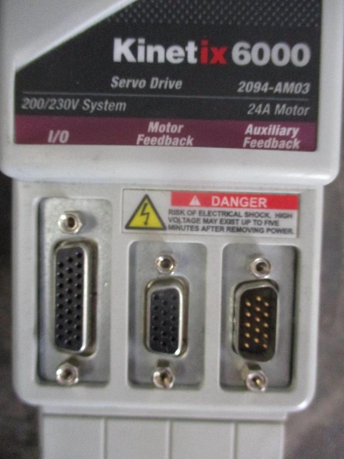 Used ALLEN BRADLEY KINETIX 6000 SERVO DRIVE 2094-AM03, #32332J USED