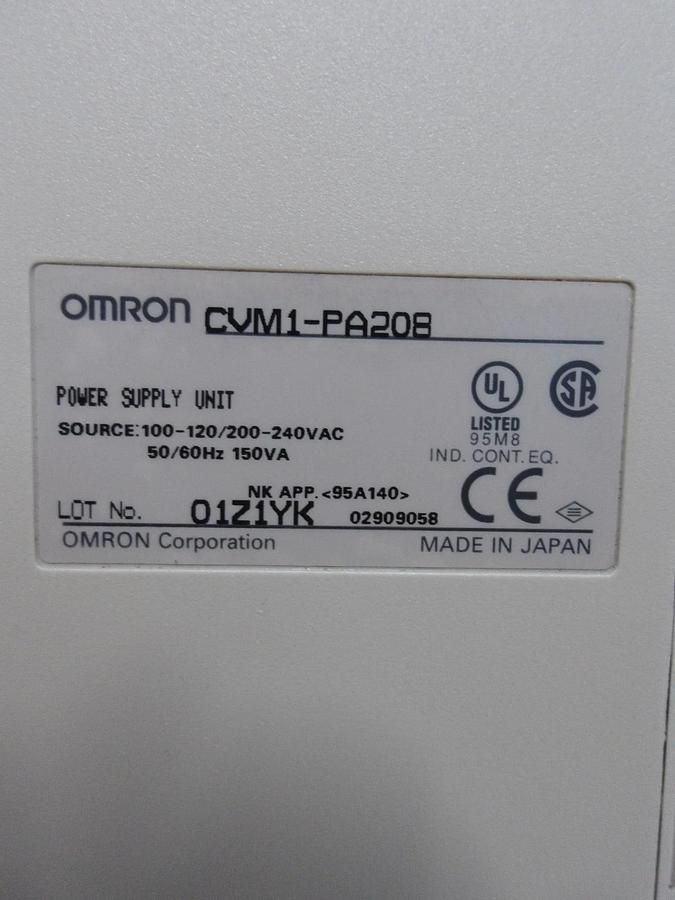 Used OMRON PA208 POWER SUPPLY CVM1-PA208, #4221011G NEW