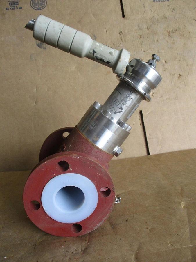 Used PRISEMASSON / BIAR SA 1-1/2" LINDED IRON SAMPLING VALVE CH-1948, #9141226J NEW