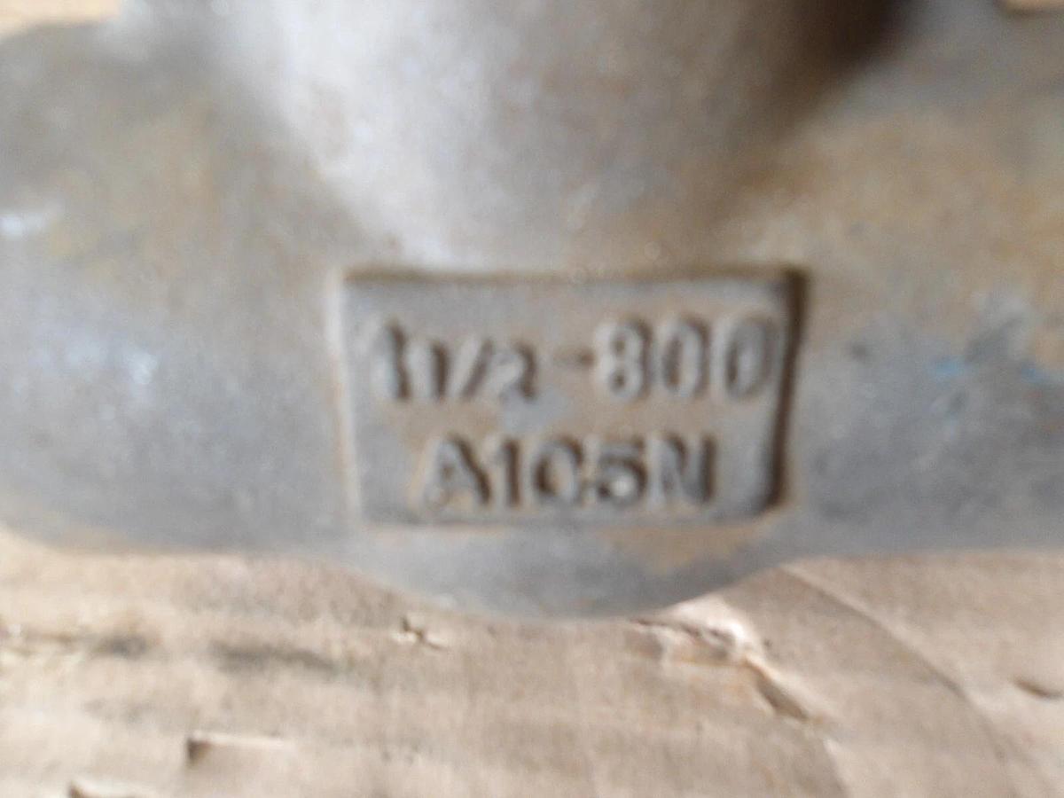 Used POWELL 1-1/2" STEEL GATE VALVE, #722143G NEW