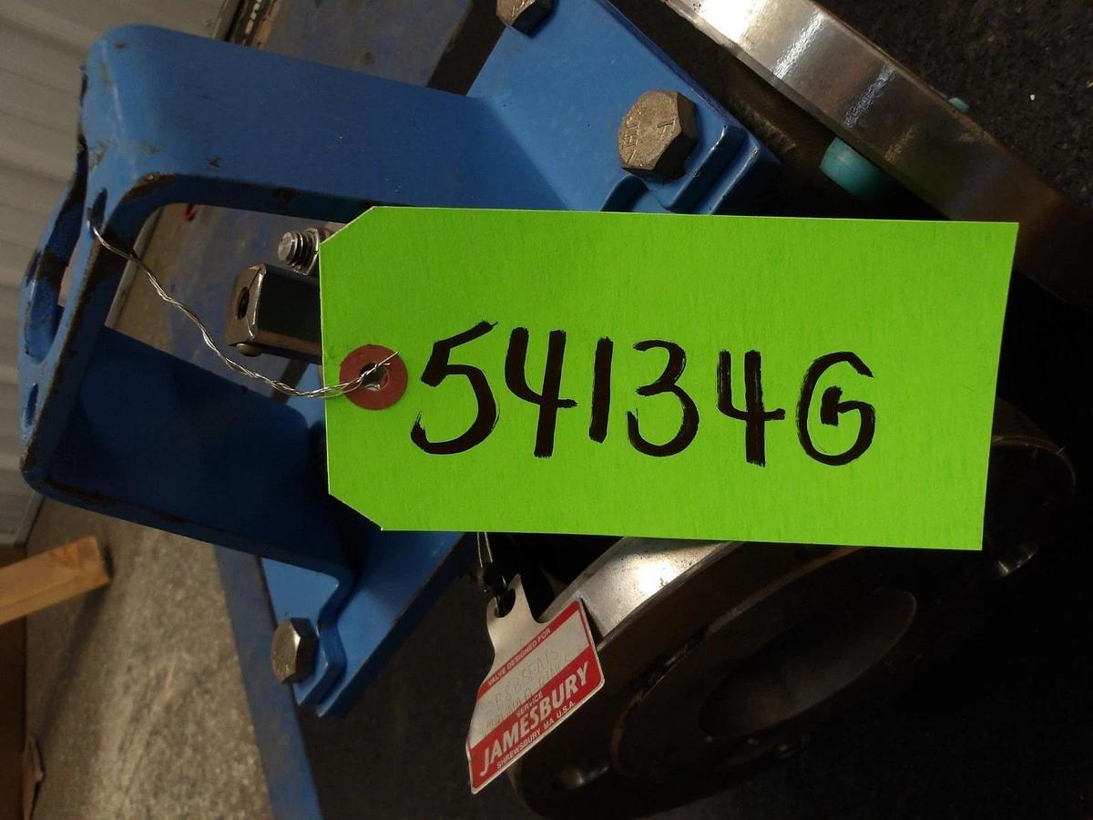 Used JAMESBURY 3" 3-WAY S/S BALL VALVE, #54134G NEW
