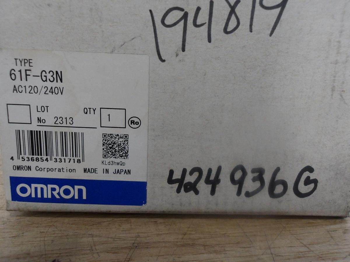 OMRON 61F-G3N FLOAT-LESS LEVEL SWITCH, #424936G NIB