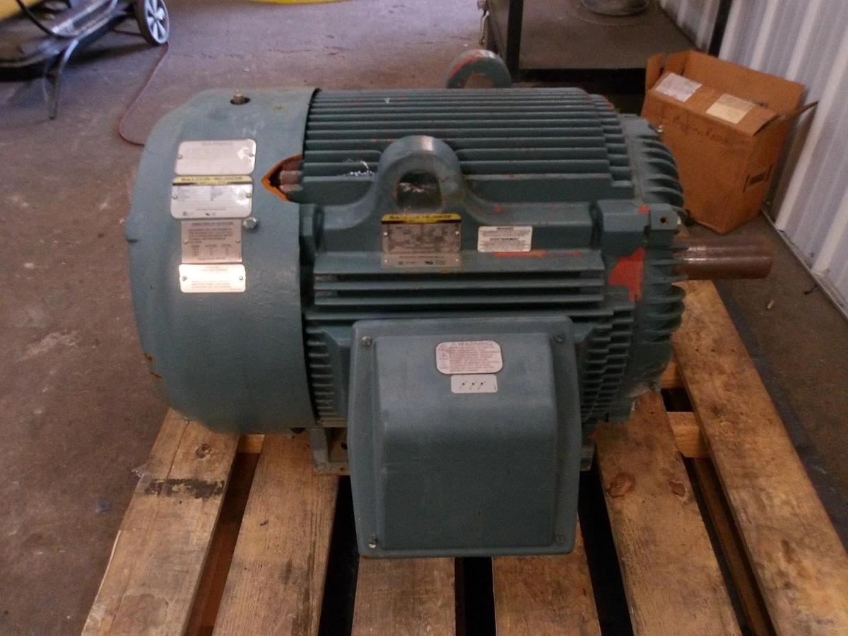 Used BALDOR RELIANCE 100 HP SUPER-E 841XL MOTOR, FR 405T, 1785 RPM, 460 V, #113845G