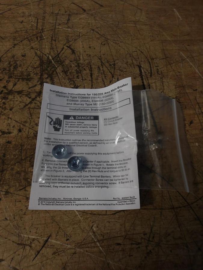 SIEMENS 150 AMP BREAKER MBK150A, #123941G NIB