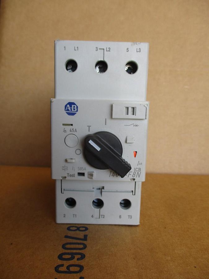 Used ALLEN BRADLEY 140M-F8N-C45 MOTOR PROTECTION CIRCUIT BREAKER, #44245J USED