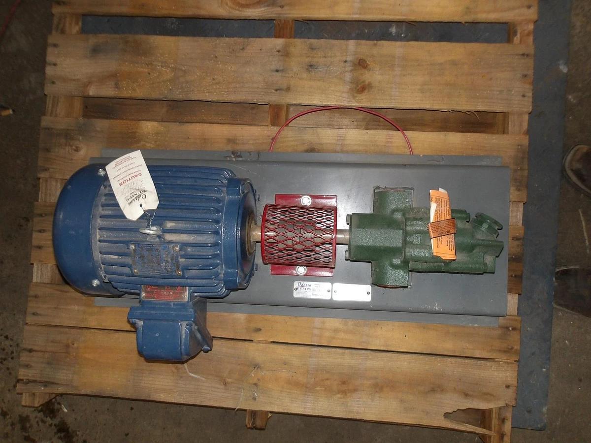 Used ROPER 1-1/2" PUMP W/ 5 HP MOTOR, #11121018GJW NEW