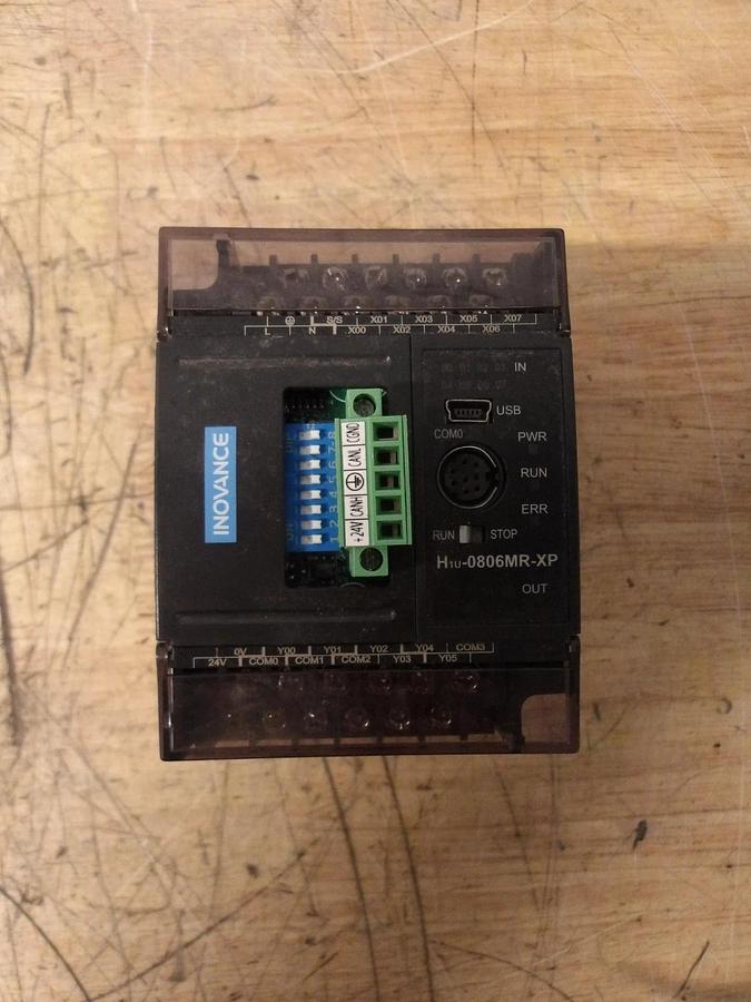 Used INOVANCE H1U-0806MR-XP PLC CONTROLLER, 100-240 V, #331257G USED