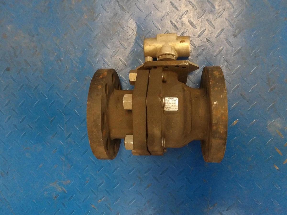 Used SHARPE 2-1/2" STEEL BALL VALVE FS50334R, FLANGED, #26200G NEW