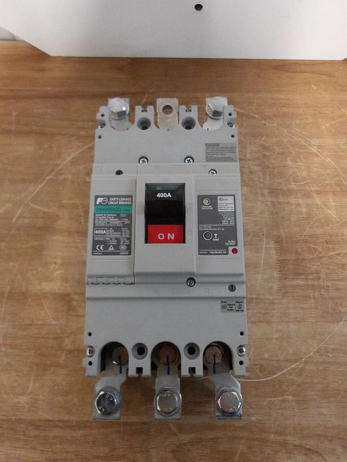 Used FUJI 400 AMP EARTH LEAKAGE BREAKER EW400SAGU, #221130G NEW