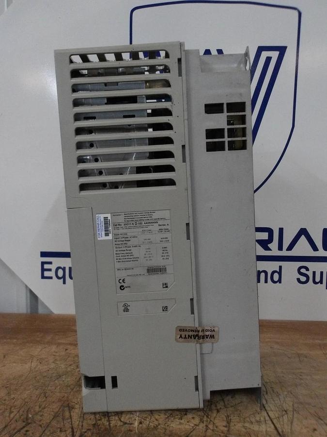 Used ALLEN BRADLEY 15/10 HP POWERFLEX 755 CONTROLLER 20G11N D 022 AA0NNNNN, #32851G