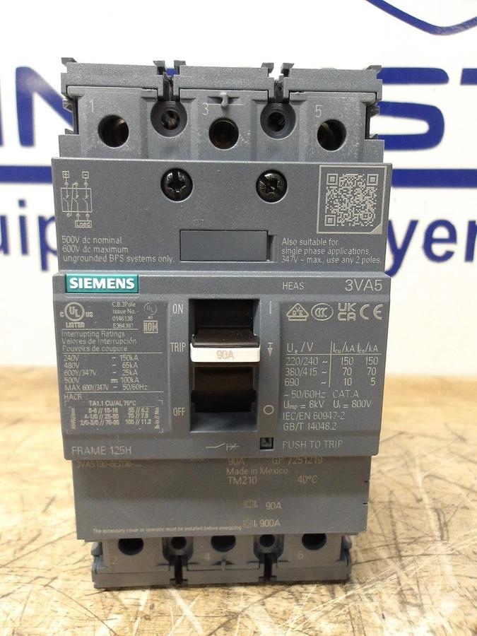 SIEMENS 90 AMP BREAKER 220-240-480 V, #630203G NIB