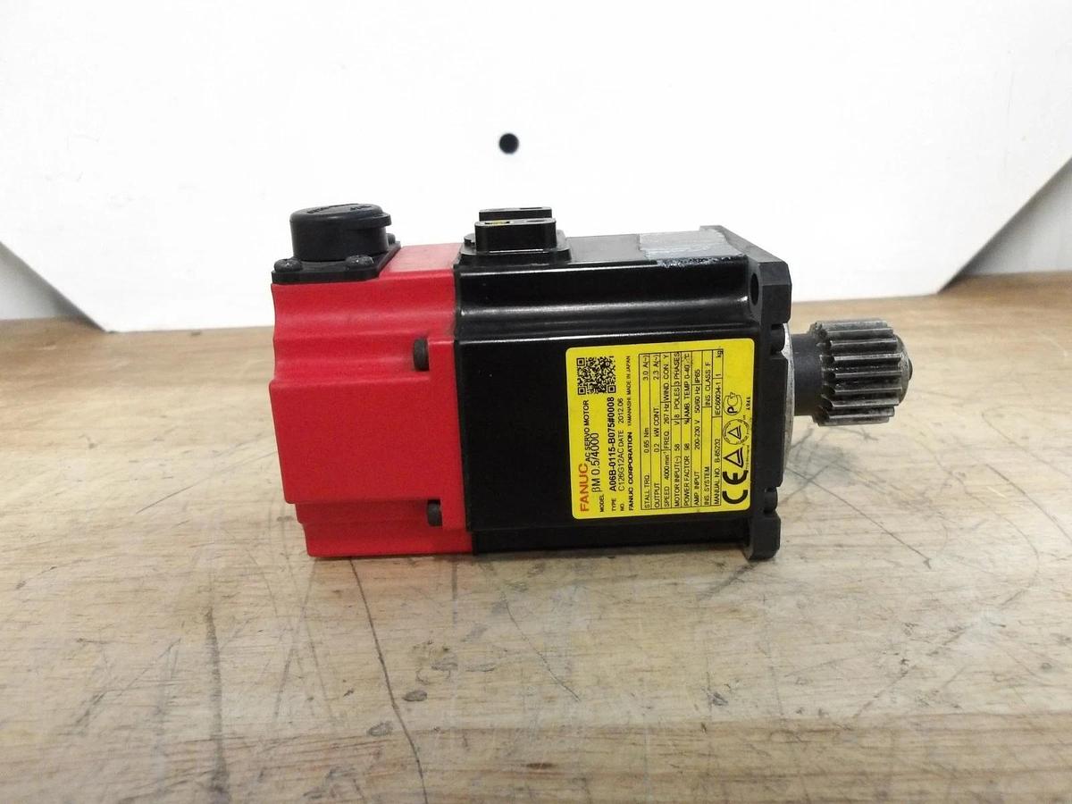 Used FANUC A06B-0115-B075 0008 AC SERVO MOTOR, #616218G USED