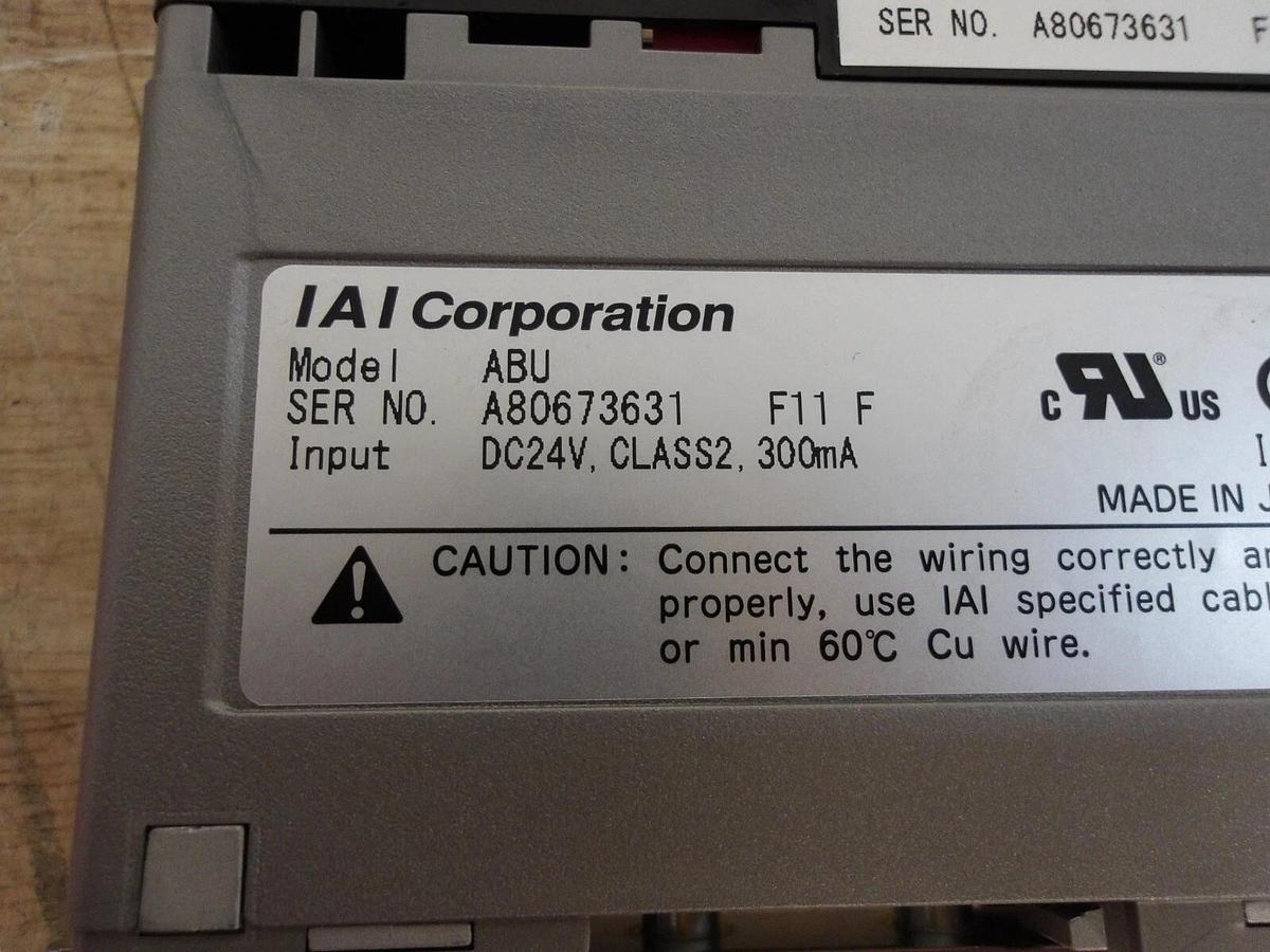 Used IAI ABU ABSOLUTE CONTROLLER & BATTERY, 24 V, #5221215G NEW