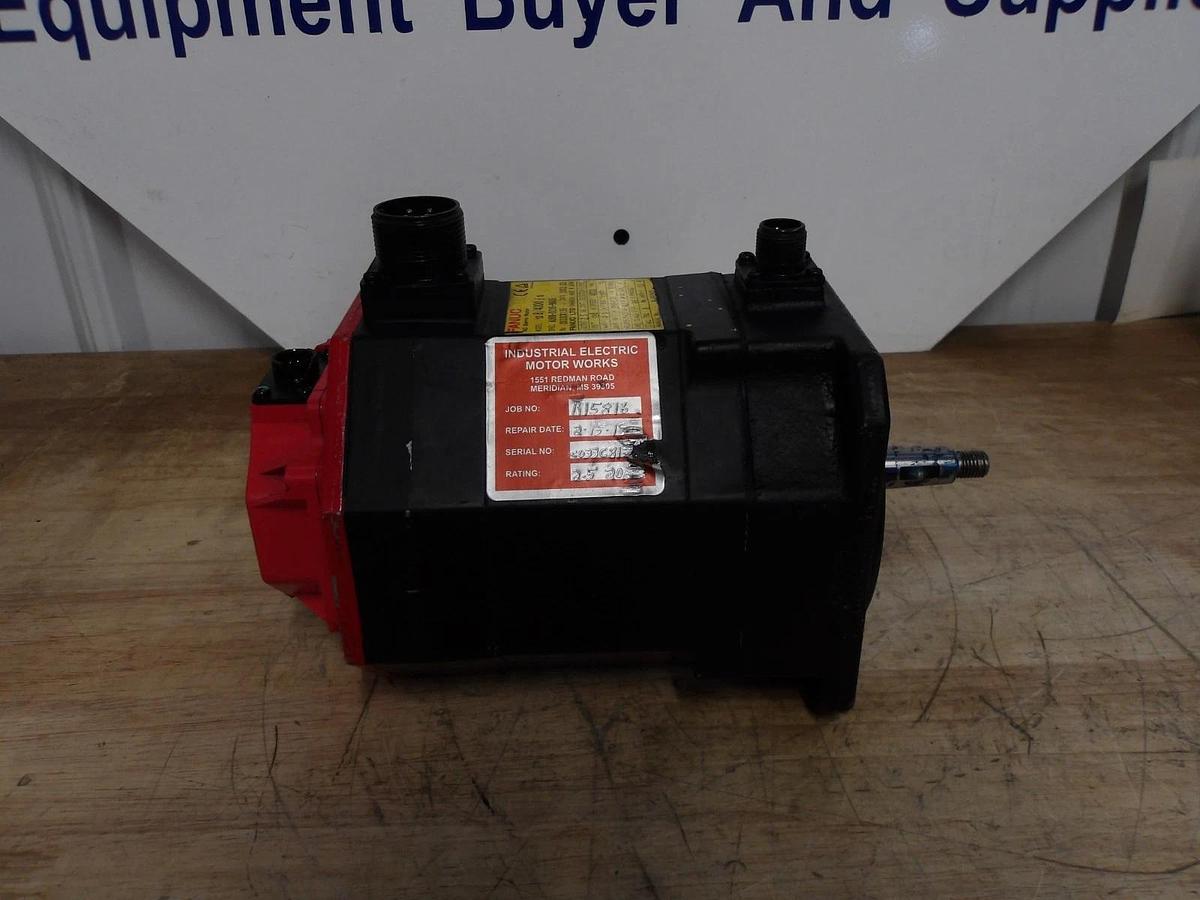Used FANUC A06B-0235-B605 AC SERVO MOTOR, 4000 RPM, #6171016G REMANUFACTURED