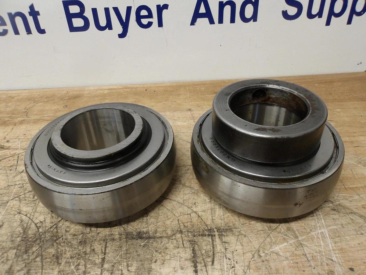 Used FAFNIR GN203KRRB BEARING INSERTS 2-3/16" BORE (LOT OF 2) #781846G NEW