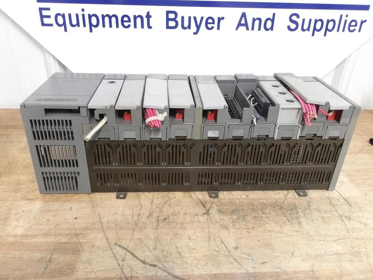 Used ALLEN BRADLEY SLC500 10-SLOT RACK & CARDS #918211G USED