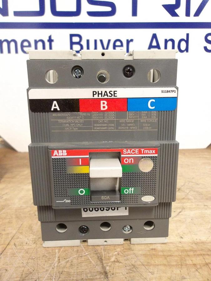 ABB SACE T3S225 60 AMP SWITCH, #641153G NIB