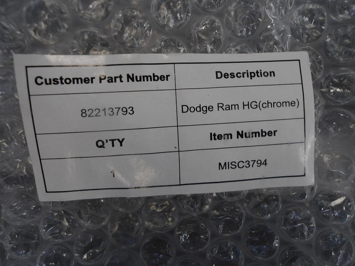 Used MOPAR 82213793 FRONT AIR DEFLECTOR CHROME, #9261115G NIB (AS IS)
