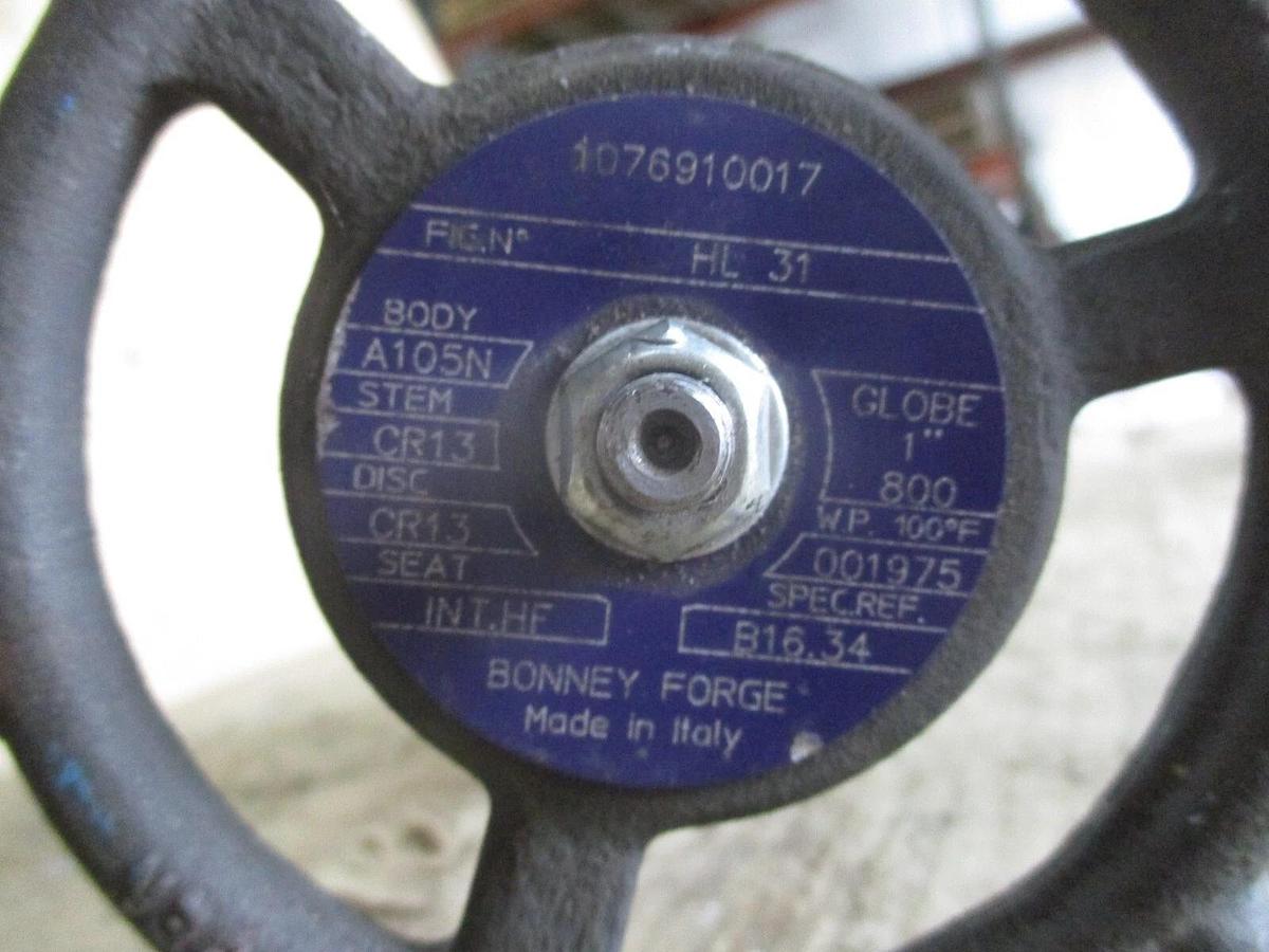 Used BONNEY FORGE 1" IRON GATE VALVE (THREADED) #78140J NEW