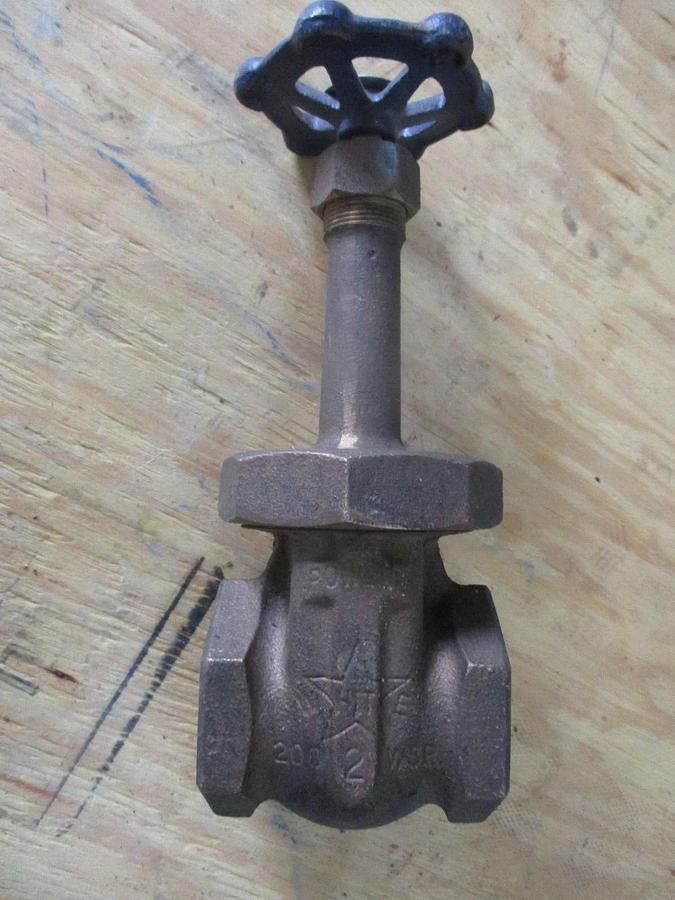 Used POWELL BRONZE 2" WHITE STAR GATE VALVE, #117213J NEW