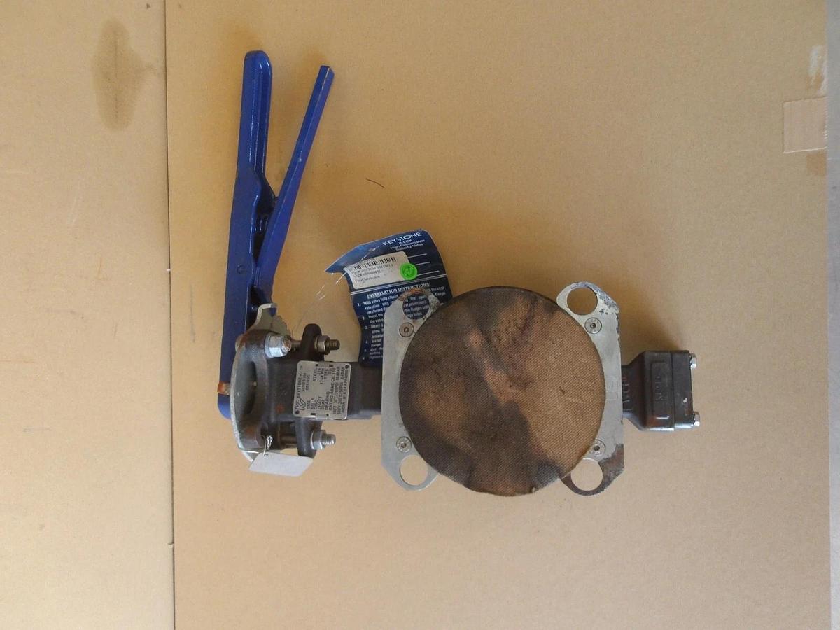 Used KEYSTONE 3" STEEL BUTTERFLY VALVE, #66145G NEW