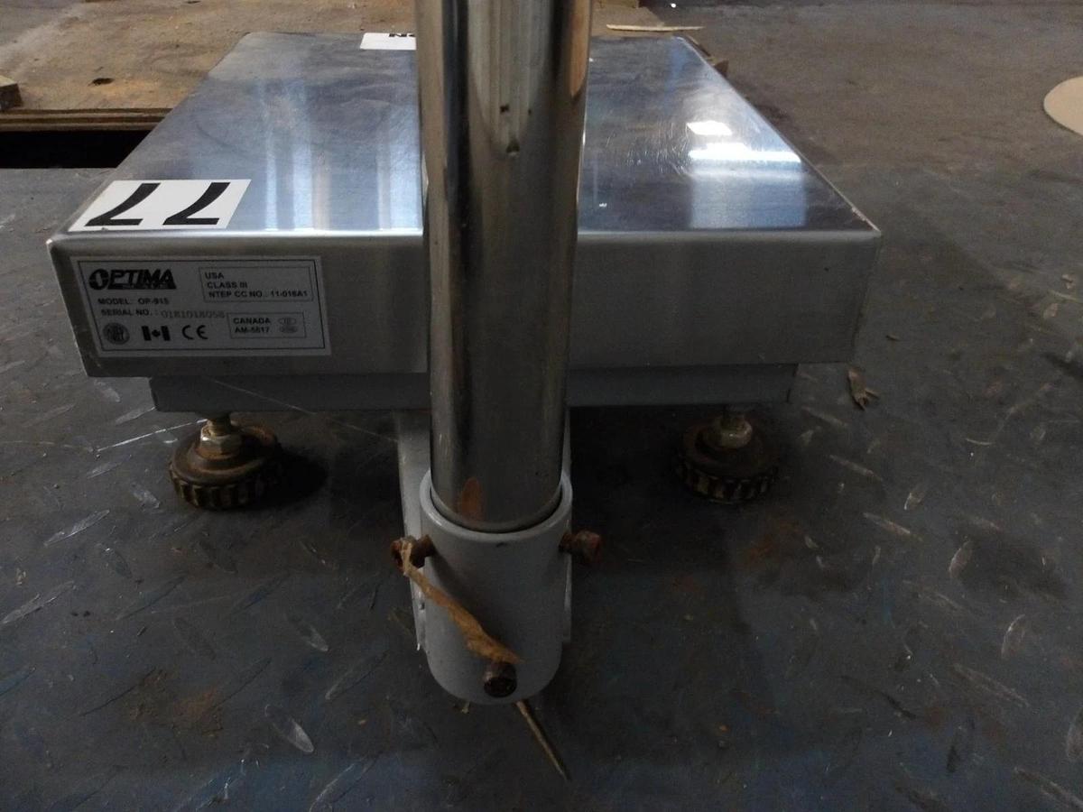 Used OPTIMA OP-900A-MS DIGITAL WEIGHT SCALES 0-200 LBS, #812932G USED